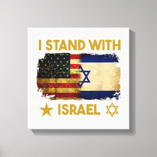 Impressão Em Tela Eu Fico Com A Camisa De Israel Eu Fico Com Israel 