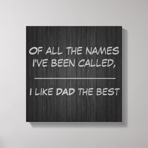 Impressão Em Tela Eu Gosto mais do PAPAI - Tela 12 x 12
