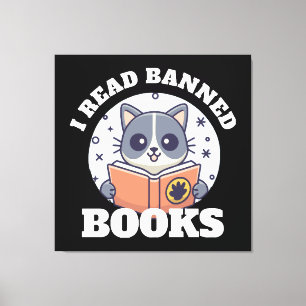 Impressão Em Tela Eu leio livros proibidos