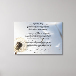 Impressão Em Tela Eu levo seu poema do coração por E.E. Cummings