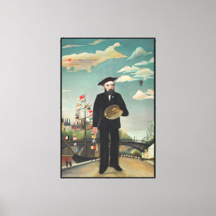 Impressão Em Tela Eu mesmo: Retrato – Paisagem, Henri Rousseau 1890