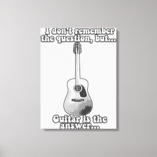 Impressão Em Tela Eu não me lembro da pergunta, mas guitarra é a res