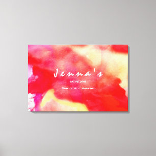 Impressão Em Tela Eu sou bastão que VERMELHO da AGUARELA Mitzvah