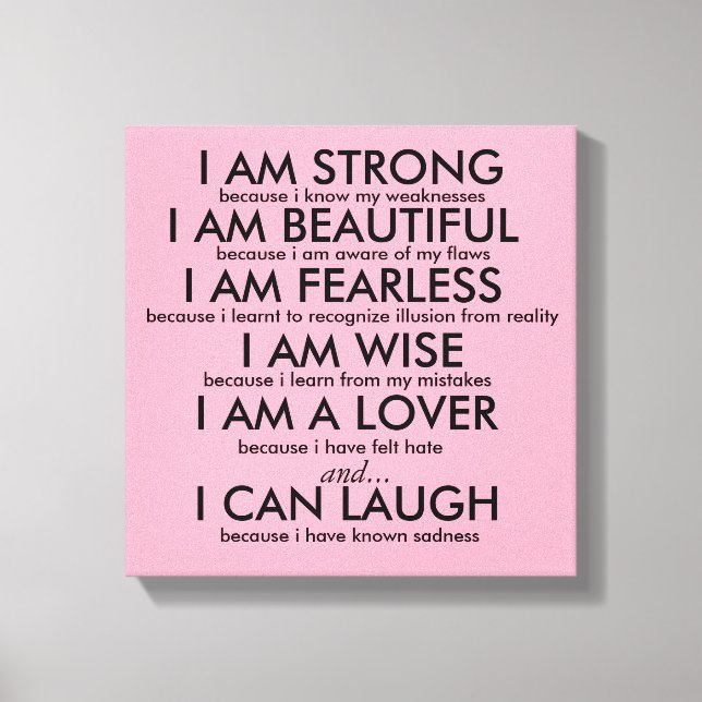 IMPRESSÃO EM TELA EU SOU FORTE POSTER (Frente)