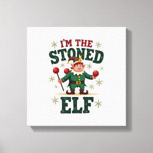 Impressão Em Tela Eu Sou O Elfo Chapado De Natal Antigo Dabbing Unic