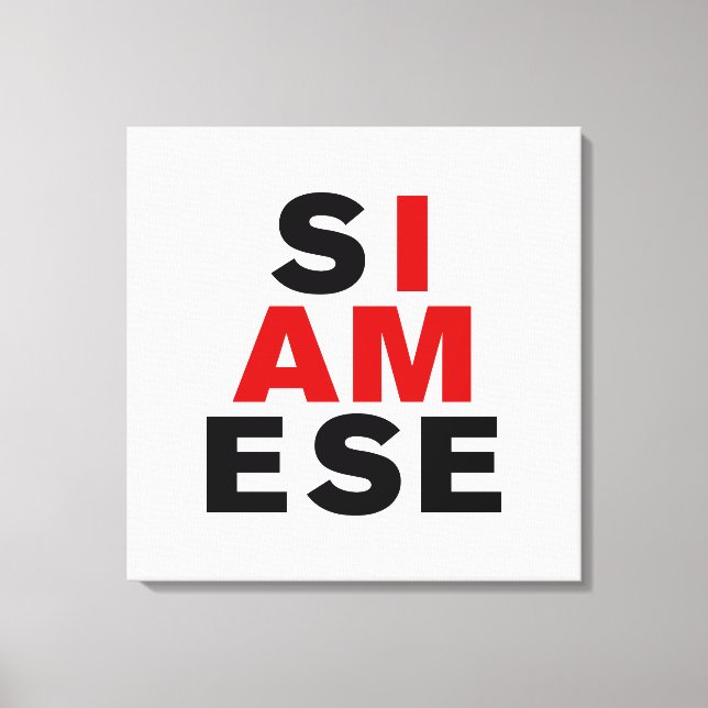 IMPRESSÃO EM TELA EU SOU SIAMESA (Frente)