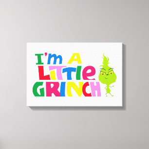 Impressão Em Tela Eu sou um pequeno Grinch gráfico colorido