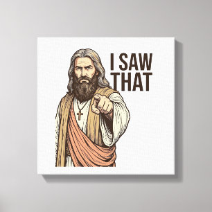 Impressão Em Tela Eu Vi Aquele Ponto Religioso Gravura Vintage Camis