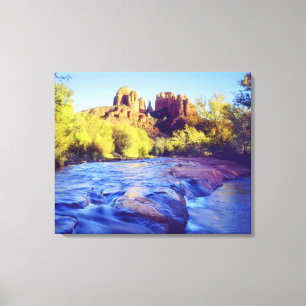 Impressão Em Tela EUA, Arizona, Sedona. Cathedral Rock refletindo 2