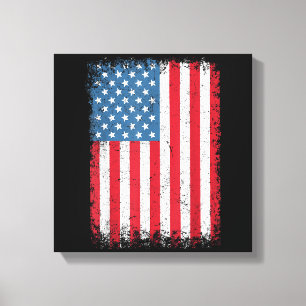 Impressão Em Tela EUA Bandeira Patriótica Americana Para Homens Meni