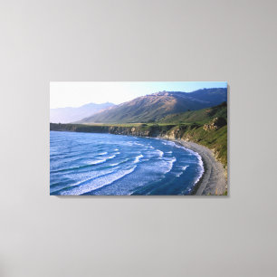 Impressão Em Tela EUA, Califórnia, Big Sur, baía ao longo da estra