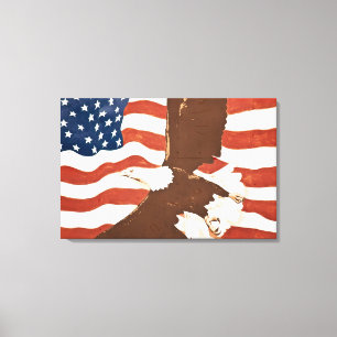 Impressão Em Tela EUA, Louisiana, Port Allen. Mural patriótico