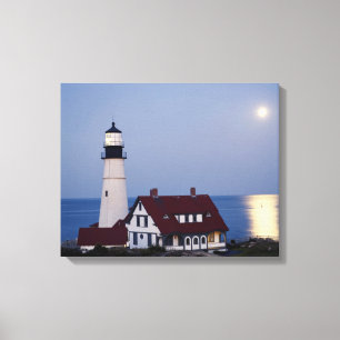 Impressão Em Tela EUA, Maine, Portland, Cape Elizabeth, Farol
