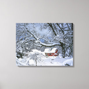 Impressão Em Tela EUA, Oregon, Condado de Clackamas. Neve fresca