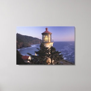 Impressão Em Tela EUA, Oregon, Farol de Heceta Head,