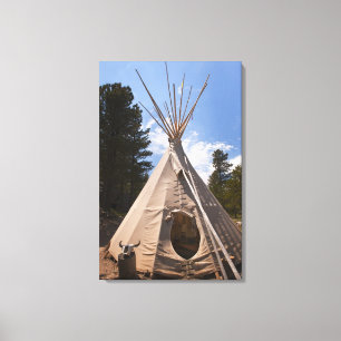 Impressão Em Tela EUA, South Dakota, teepee indiano tradicional