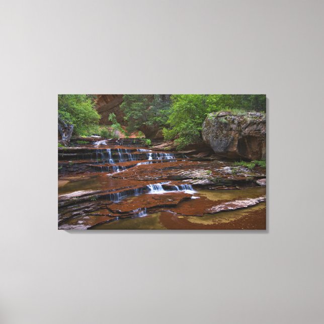 Impressão Em Tela EUA, Utah, Zion National Park. Cênnico de 4 (Frente)