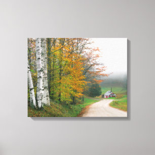 Impressão Em Tela EUA, Vermont. Casa De Açúcar Perto Da Cidade Do 