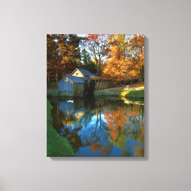 Impressão Em Tela EUA, Virginia, Blue Ridge Parkway, Mabry Mill (Frente)