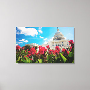 Impressão Em Tela EUA, Washington DC, construção do Capitólio