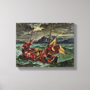 Impressão Em Tela Eugene Delacroix - cristo no mar de Galilee