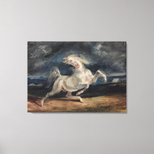 Impressão Em Tela Eugene Delacroix Horse Assustado por Raios