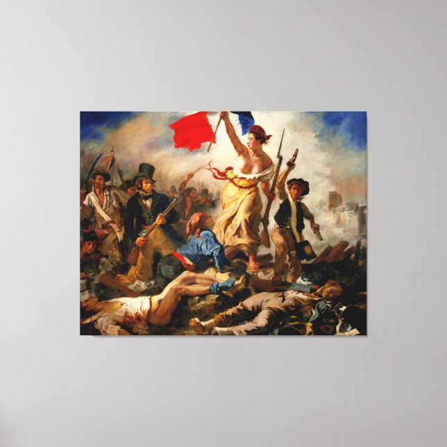 Impressão Em Tela EUGENE DELACROIX Liberty Liderando as Pessoas 1830 (Frente)