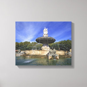 Impressão Em Tela Europa, França, Aix-en-Provence. Fontaine de