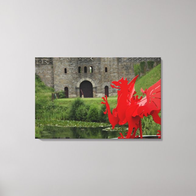 Impressão Em Tela Europa, Gales, Cardiff. Castelo de Cardiff. galês (Frente)