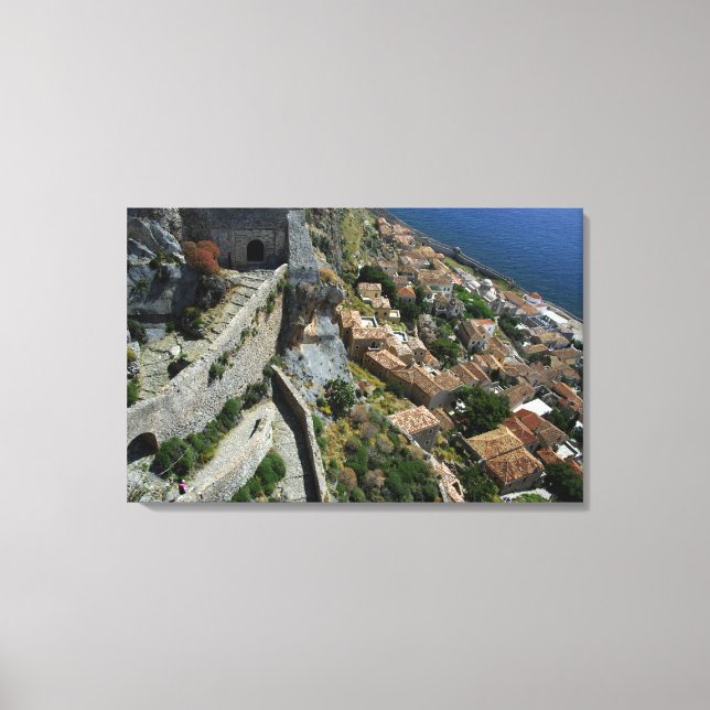 Impressão Em Tela Europa, Grécia, Peloponeso, Monemvasia (Frente)