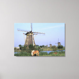 Impressão Em Tela Europa, Holanda, Zuid Holland, Kinderdijk. 2