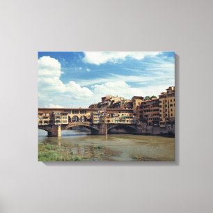 Impressão Em Tela Europa, Itália, Florença. A Ponte Vecchio