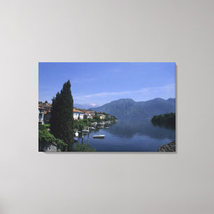Impressão Em Tela Europa, Itália, Lago de Como, Tremezzo. Norte