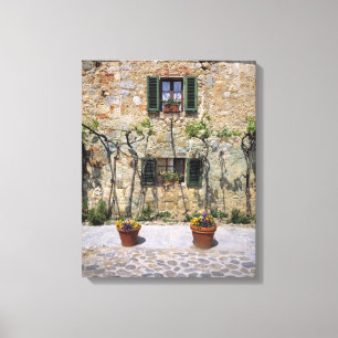 Impressão Em Tela Europa, Itália, Monteriggioni. Uma casa de pedra é