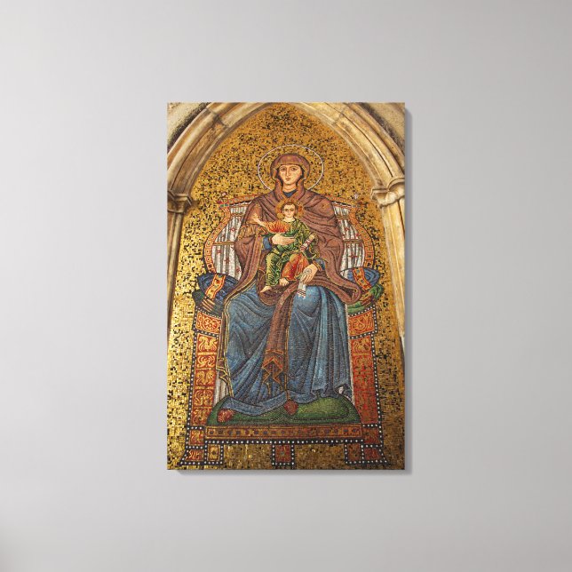Impressão Em Tela Europa, Itália, Sicília, Taormina. Madonna e crian (Frente)