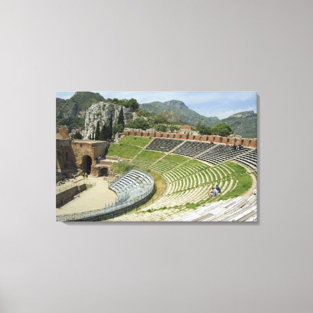 Impressão Em Tela Europa, Itália, Sicília, Taormina. século III (Frente)