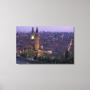Impressão Em Tela Europa, Itália, Verona, Vista do Castel S.
