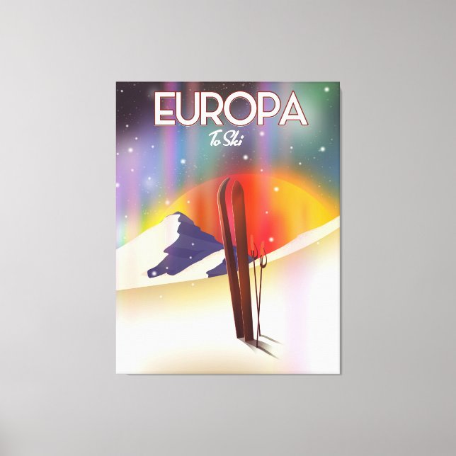 Impressão Em Tela Europa - Lua de Júpiter Arte Espacial. (Frente)