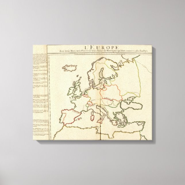 Impressão Em Tela Europa, Montanhas e Rios (Frente)