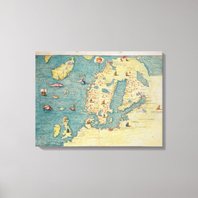 Impressão Em Tela Europa norte (Frente)