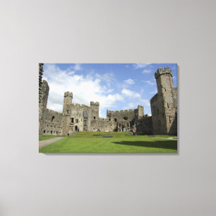 Impressão Em Tela Europa, País de Gales, Caernarfon. Castelo de Caer