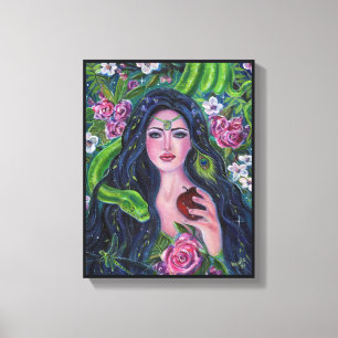 Impressão Em Tela Eve no jardim da maçã Eden python de Renee