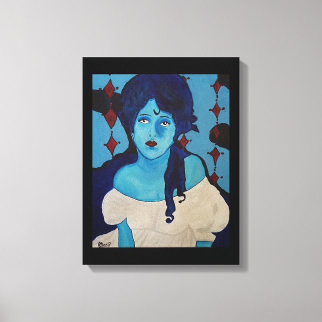 Impressão Em Tela Evelyn Blue (Frente)