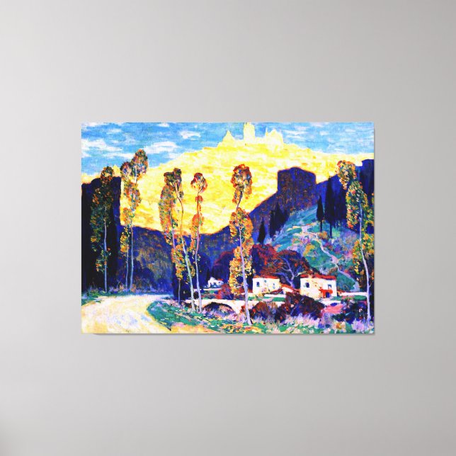 Impressão Em Tela Evening, Siena, famous painting by Clarence Gagnon (Frente)