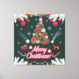 Impressão Em Tela Evergreen Joy do Natal