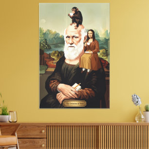Impressão Em Tela Evolução Humorística da Mona Lisa