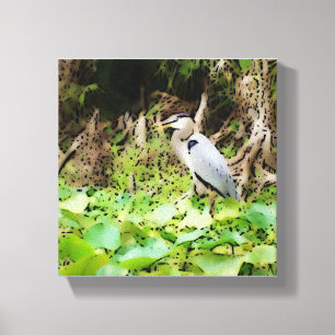 Impressão Em Tela Excelente Blue Heron