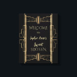 Impressão Em Tela Excelente Glamoroso de 1920 Gatsby Art Deco SWEET<br><div class="desc">Glamorosa, romântica e elegante Charm Roaring design do Excelente Gatsby, de 20 anos, inspirada pelo 1920 glamour, glitz, velha Hollywood e O Excelente Gatsby. Também está disponível em branco. Use a ferramenta Personalizar para adicionar suas informações. Para mais, visite, por favor, a minha Coleção Gatsby do Excelente Charm Roaring 20....</div>