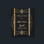 Impressão Em Tela Excelente Glamoroso de 1920 Gatsby Art Deco SWEET<br><div class="desc">Glamorosa, romântica e elegante Charm Roaring design do Excelente Gatsby, de 20 anos, inspirada pelo 1920 glamour, glitz, velha Hollywood e O Excelente Gatsby. Também está disponível em branco. Use a ferramenta Personalizar para adicionar suas informações. Para mais, visite, por favor, a minha Coleção Gatsby do Excelente Charm Roaring 20....</div>