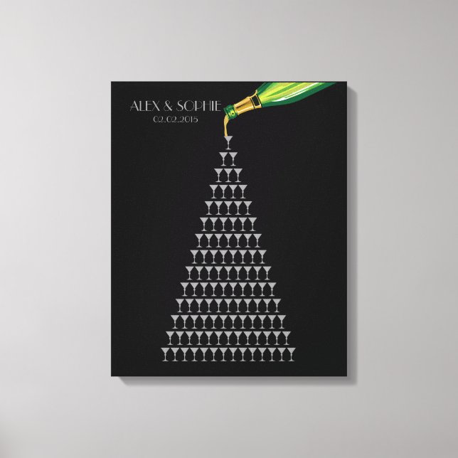 Impressão Em Tela excelentes por torre de champanhe do livro de conv (Frente)